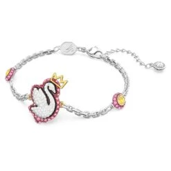 Swarovski Pop Swan Bracelet Swan, Pink, Rhodium Plated -Jewelry Store pop swan bracelet swan pink rhodium plated swarovski 5650188 2