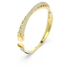 Swarovski Rota Bangle Mixed Cuts, White, Gold-tone Plated 10 Swarovski Rota Bangle Mixed Cuts, White, Gold-tone Plated -Jewelry Store rota bangle mixed cuts white gold tone plated swarovski 5663233 3