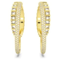 Swarovski Rota Hoop Earrings Mixed Cuts, White, Gold-tone Plated 10 Swarovski Rota Hoop Earrings Mixed Cuts, White, Gold-tone Plated -Jewelry Store rota hoop earrings mixed cuts white gold tone plated swarovski 5629906 2