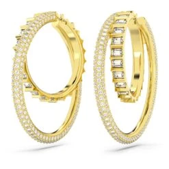 Swarovski Rota Hoop Earrings Mixed Cuts, White, Gold-tone Plated 11 Swarovski Rota Hoop Earrings Mixed Cuts, White, Gold-tone Plated -Jewelry Store rota hoop earrings mixed cuts white gold tone plated swarovski 5629906 3