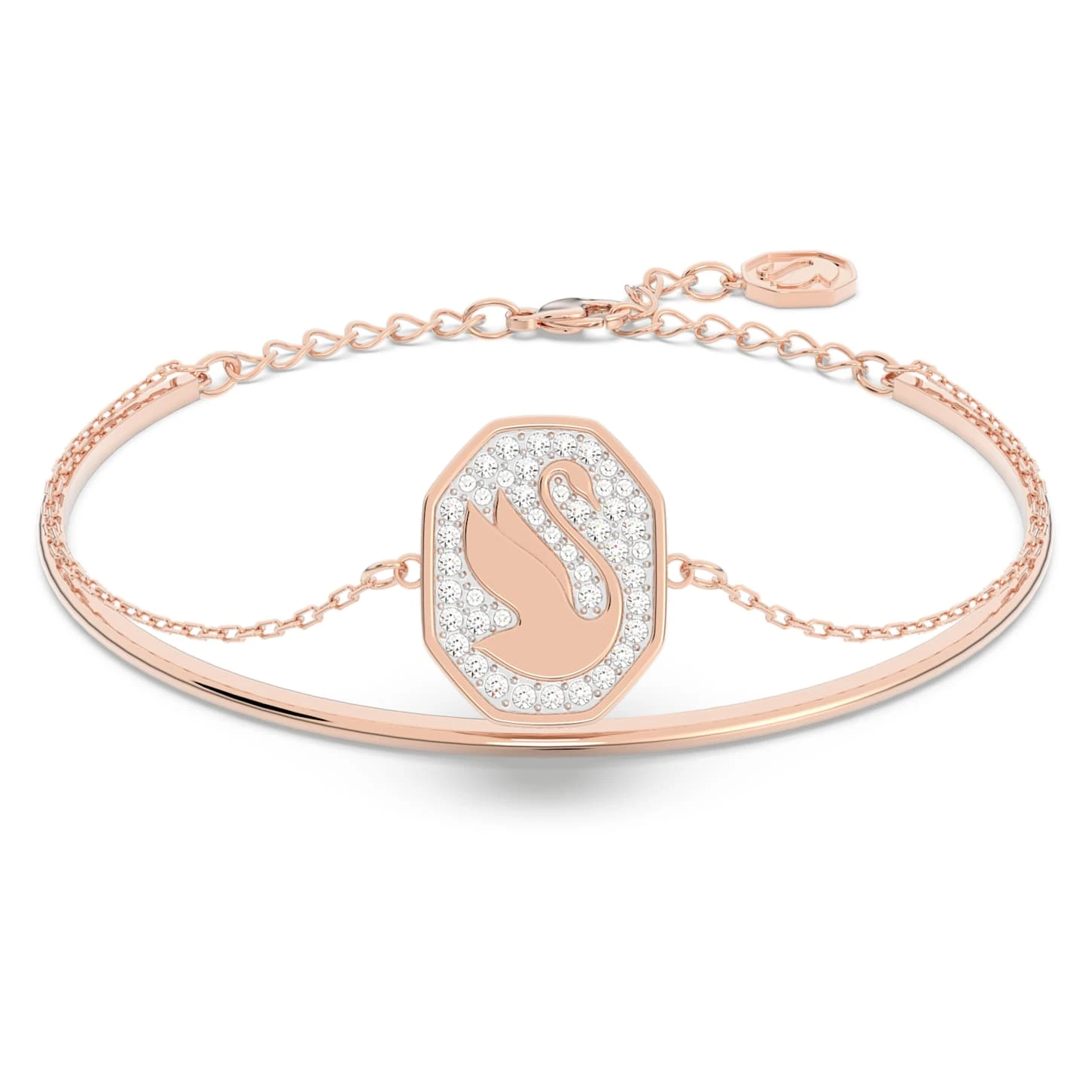 Swarovski Signum Bangle Swan, White, Rose Gold-tone Plated 4 Swarovski Signum Bangle Swan, White, Rose Gold-tone Plated - Image 2