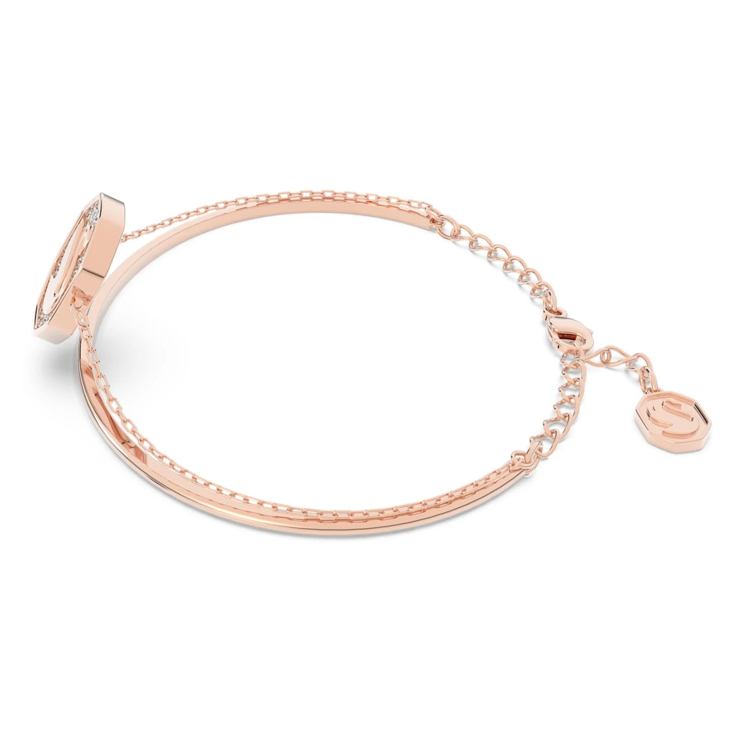 Swarovski Signum Bangle Swan, White, Rose Gold-tone Plated 7 Swarovski Signum Bangle Swan, White, Rose Gold-tone Plated - Image 5