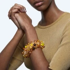 Swarovski Somnia Bracelet Statement, Multicolored, Gold-tone Plated