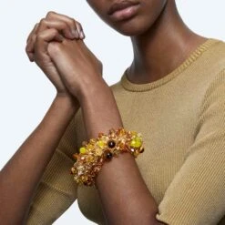 Swarovski Somnia Bracelet Statement, Multicolored, Gold-tone Plated -Jewelry Store somnia bracelet statement multicolored gold tone plated swarovski 5647595 4