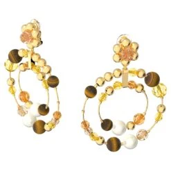 Swarovski Somnia Hoop Earrings Multicolored, Gold-tone Plated -Jewelry Store somnia hoop earrings multicolored gold tone plated swarovski 5618296 2