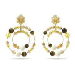 Swarovski Somnia Hoop Earrings Multicolored, Gold-tone Plated -Jewelry Store somnia hoop earrings multicolored gold tone plated swarovski 5618296 3