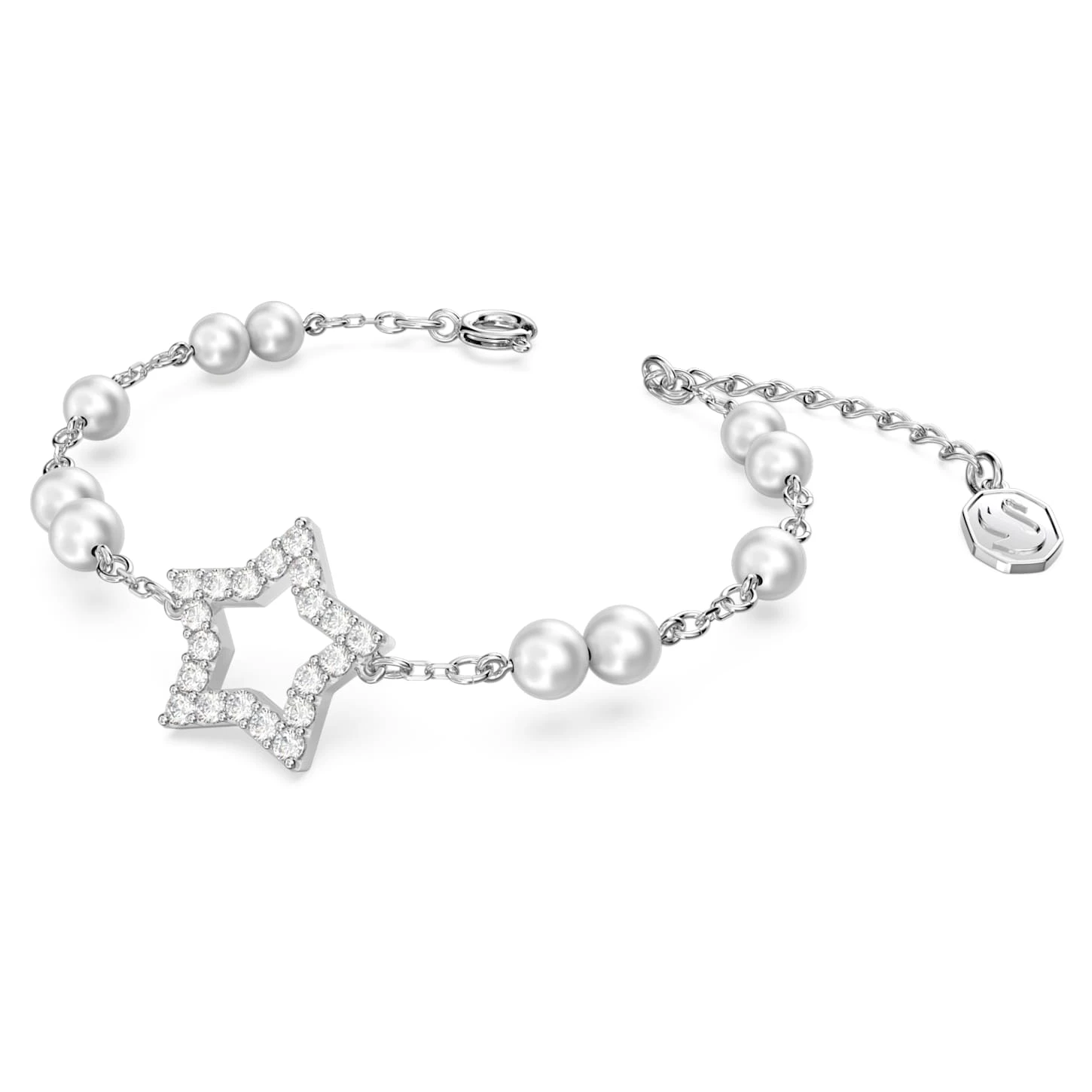 Swarovski Stella Bracelet Pavé, Star, White, Rhodium Plated 5 Swarovski Stella Bracelet Pavé, Star, White, Rhodium Plated - Image 3