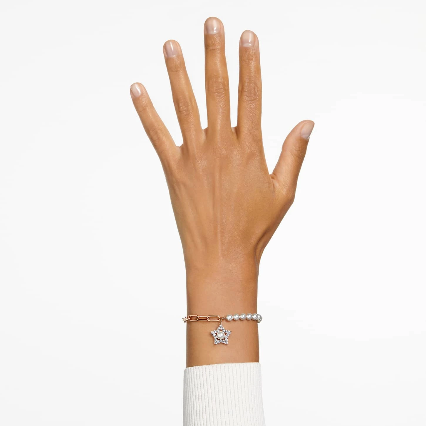Swarovski Stella Bracelet Pavé, Star, White, Rose Gold-tone Plated 3 Swarovski Stella Bracelet Pavé, Star, White, Rose Gold-tone Plated