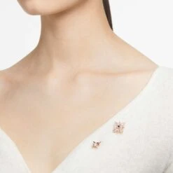 Swarovski Stella Brooch Kite Cut, Star, White, Rose Gold-tone Plated
