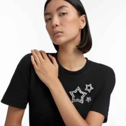 Swarovski Stella Brooch Set (3), Mixed Cuts, Star, White, Rhodium Plated