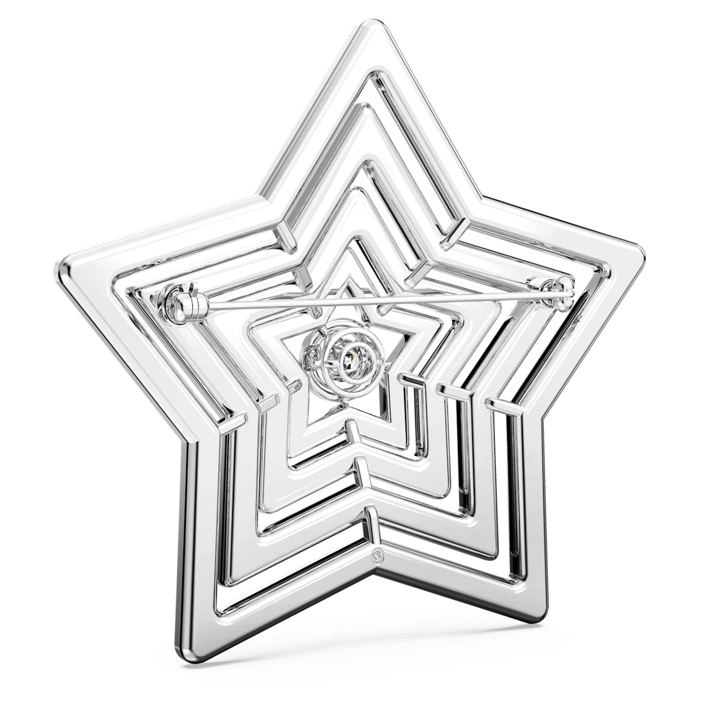 Swarovski Stella Brooch Star, Large, White, Rhodium Plated 7 Swarovski Stella Brooch Star, Large, White, Rhodium Plated - Image 5