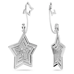 Swarovski Stella Clip Earrings Star, Large, White, Rhodium Plated -Jewelry Store stella clip earrings star large white rhodium plated swarovski 5617768 3