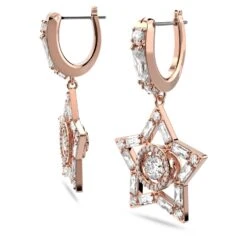 Swarovski Stella Drop Earrings Mixed Cuts, Star, White, Rose Gold-tone Plated -Jewelry Store stella drop earrings mixed cuts star white rose gold tone plated swarovski 5617769 3