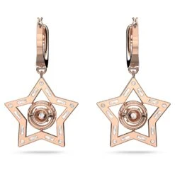 Swarovski Stella Drop Earrings Mixed Cuts, Star, White, Rose Gold-tone Plated -Jewelry Store stella drop earrings mixed cuts star white rose gold tone plated swarovski 5617769 4