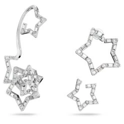 Swarovski Stella Ear Cuff Set (3), Mixed Cuts, Star, White, Rhodium Plated -Jewelry Store stella ear cuff set 28329 mixed cuts star white rhodium plated swarovski 5617757 2