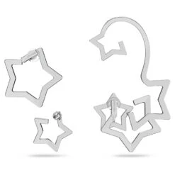 Swarovski Stella Ear Cuff Set (3), Mixed Cuts, Star, White, Rhodium Plated -Jewelry Store stella ear cuff set 28329 mixed cuts star white rhodium plated swarovski 5617757 3