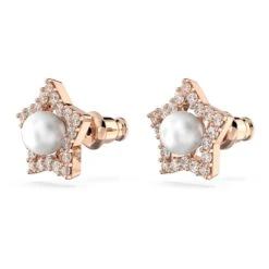 Swarovski Stella Stud Earrings Round Cut, Star, White, Rose Gold-tone Plated 10 Swarovski Stella Stud Earrings Round Cut, Star, White, Rose Gold-tone Plated -Jewelry Store stella stud earrings round cut star white rose gold tone plated swarovski 5645465 3