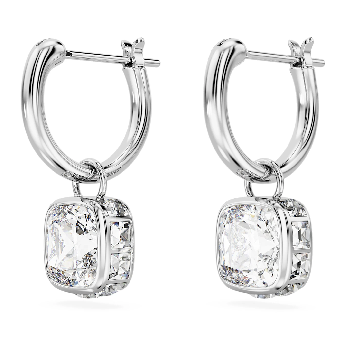Swarovski Stilla Drop Earrings Square Cut, White, Rhodium Plated 6 Swarovski Stilla Drop Earrings Square Cut, White, Rhodium Plated - Image 4
