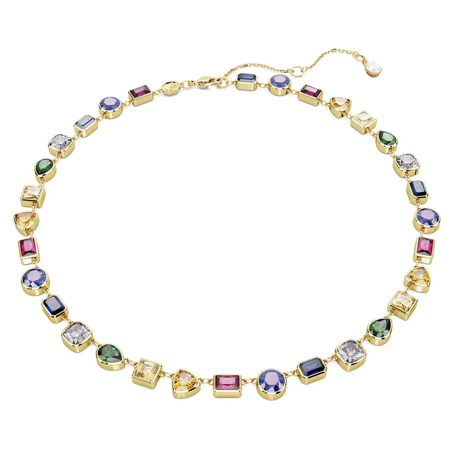 Swarovski Stilla Necklace Mixed Cuts, Multicolored, Gold-tone Plated 4 Swarovski Stilla Necklace Mixed Cuts, Multicolored, Gold-tone Plated - Image 2