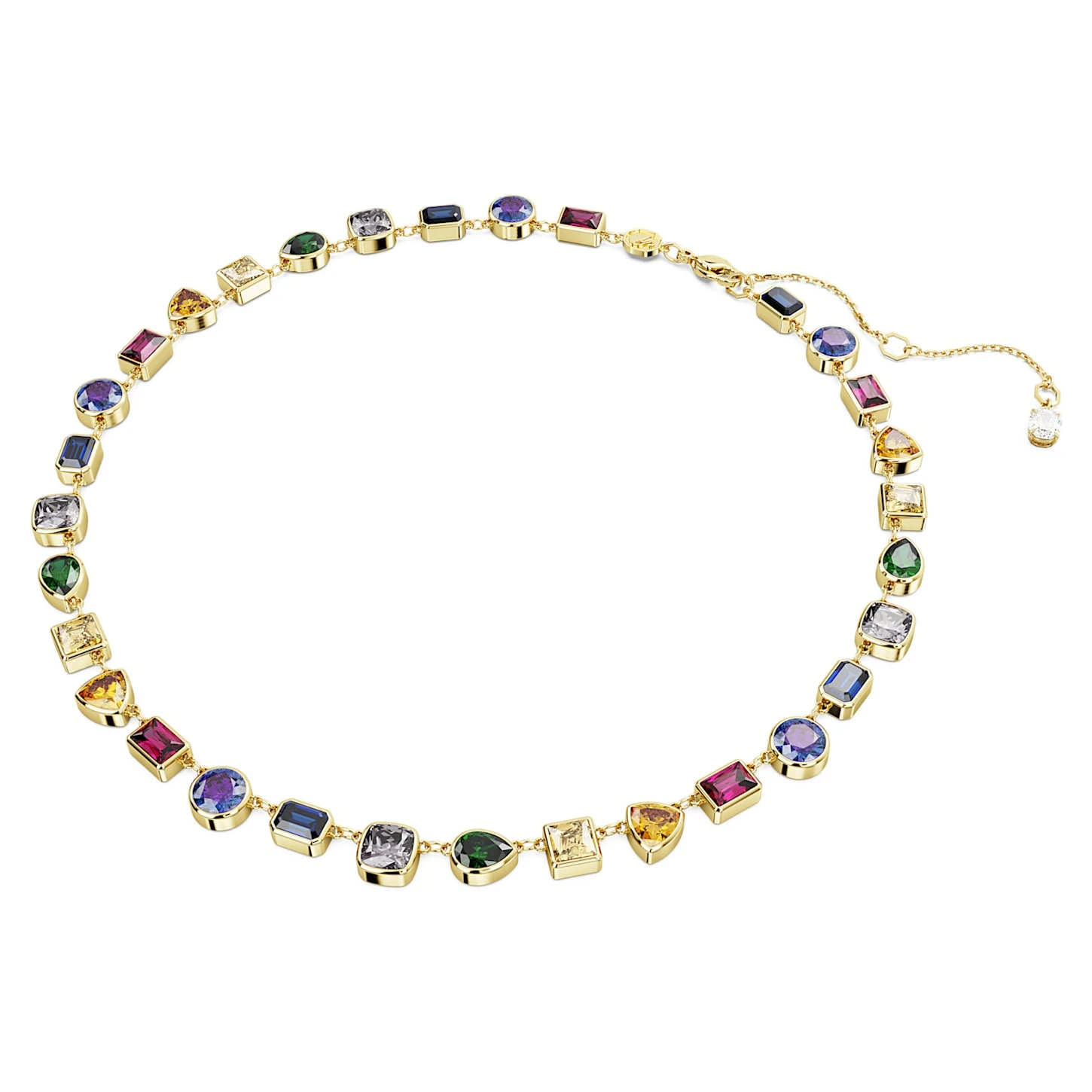 Swarovski Stilla Necklace Mixed Cuts, Multicolored, Gold-tone Plated 5 Swarovski Stilla Necklace Mixed Cuts, Multicolored, Gold-tone Plated - Image 3