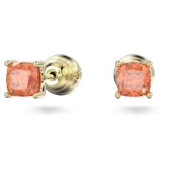 Swarovski Stilla Stud Earrings Cushion Cut, Orange, Gold-tone Plated -Jewelry Store stilla stud earrings cushion cut orange gold tone plated swarovski 5639123 2