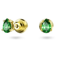 Swarovski Stilla Stud Earrings Pear Cut, Green, Gold-tone Plated -Jewelry Store stilla stud earrings pear cut green gold tone plated swarovski 5639120 2