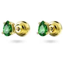 Swarovski Stilla Stud Earrings Pear Cut, Green, Gold-tone Plated -Jewelry Store stilla stud earrings pear cut green gold tone plated swarovski 5639120 3
