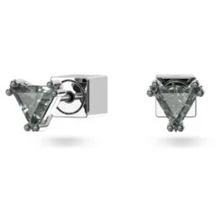 Swarovski Stilla Stud Earrings Triangle Cut, Gray, Ruthenium Plated -Jewelry Store stilla stud earrings triangle cut gray ruthenium plated swarovski 5639137 2