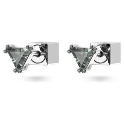 Swarovski Stilla Stud Earrings Triangle Cut, Gray, Ruthenium Plated -Jewelry Store stilla stud earrings triangle cut gray ruthenium plated swarovski 5639137 3