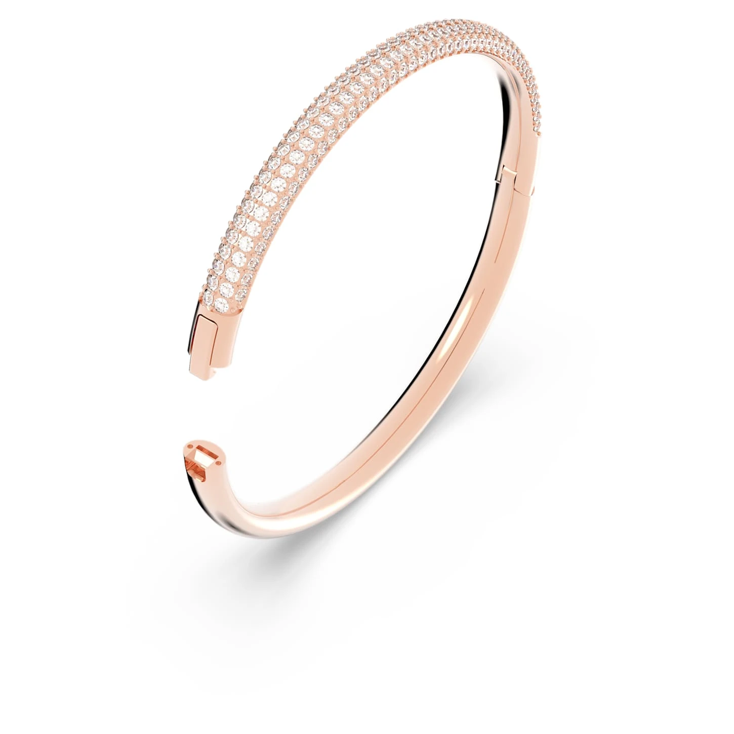 Swarovski Stone Bangle White, Rose Gold-tone Finish 6 Swarovski Stone Bangle White, Rose Gold-tone Finish - Image 4