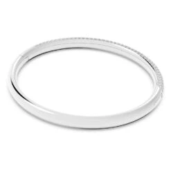 Swarovski Stone Bangle White, Stainless Steel -Jewelry Store stone bangle white stainless steel swarovski 5032845 5