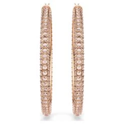 Swarovski Stone Hoop Earrings Pavé, Large, White, Rose Gold-tone Plated 9 Swarovski Stone Hoop Earrings Pavé, Large, White, Rose Gold-tone Plated -Jewelry Store stone hoop earrings pavC3A9 large white rose gold tone plated swarovski 5383938 2
