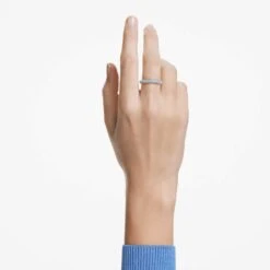 Swarovski Stone Ring Blue, Rhodium Plated -Jewelry Store stone ring blue rhodium plated swarovski 5642902 3