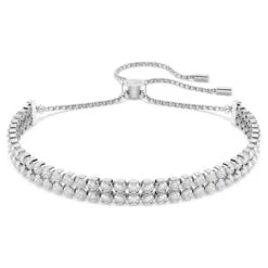 Swarovski Subtle Bracelet Round Cut, White, Rhodium Plated -Jewelry Store subtle bracelet round cut white rhodium plated swarovski 5221397 1