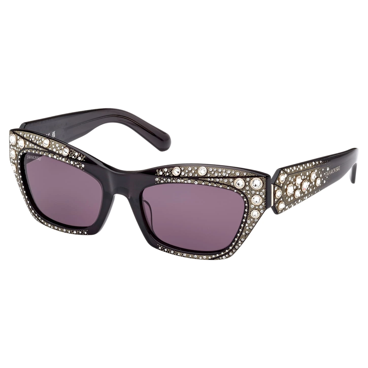 Swarovski Sunglasses Cat-eye Shape, SK0380 01A, Black 4 Swarovski Sunglasses Cat-eye Shape, SK0380 01A, Black - Image 2