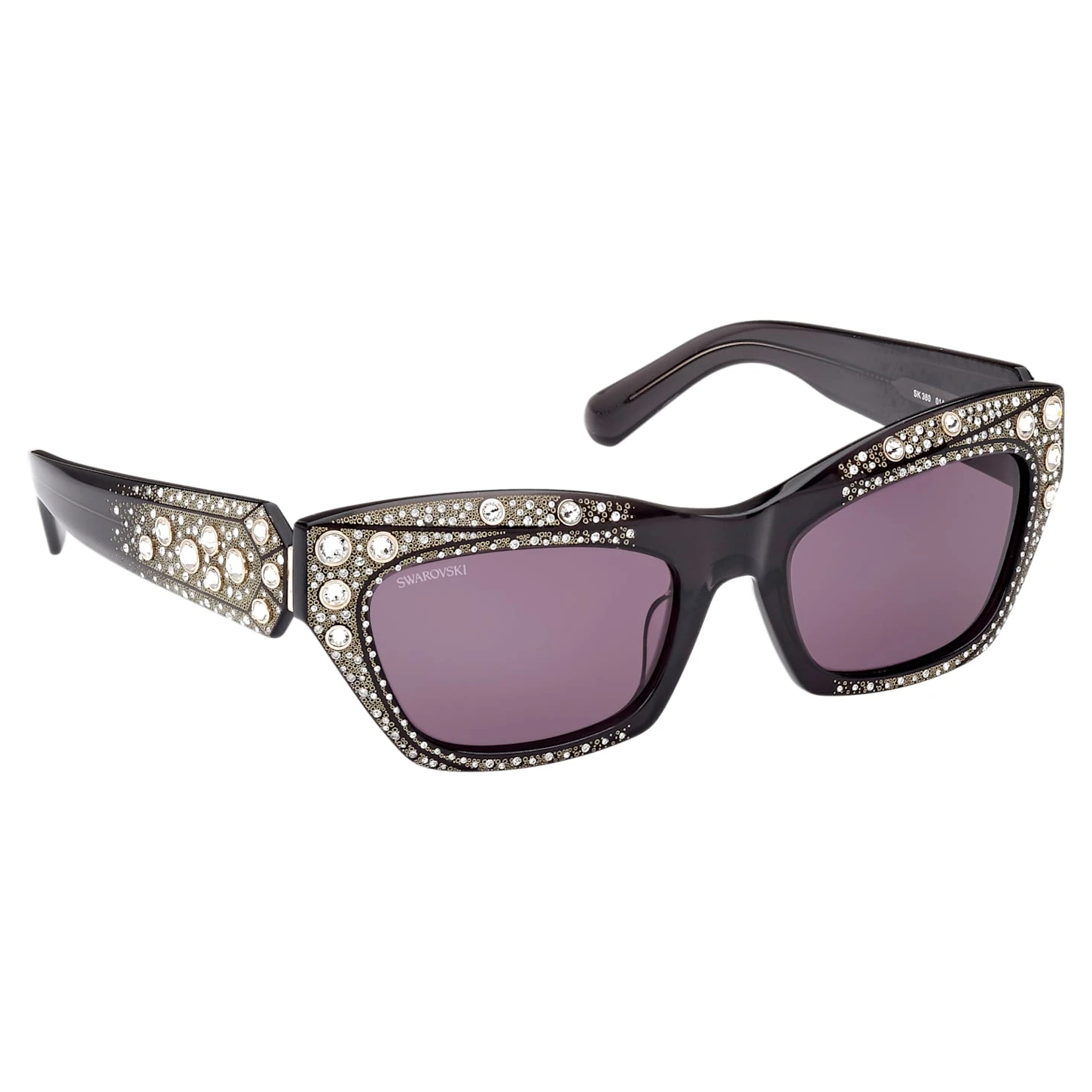 Swarovski Sunglasses Cat-eye Shape, SK0380 01A, Black 11 Swarovski Sunglasses Cat-eye Shape, SK0380 01A, Black - Image 9