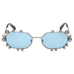 Swarovski Sunglasses Narrow, Octagon Shape, SK0376 20V, Blue 13 Swarovski Sunglasses Narrow, Octagon Shape, SK0376 20V, Blue -Jewelry Store sunglasses narrow octagon shape sk0376 20v blue swarovski 5634747 2
