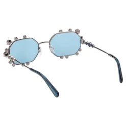 Swarovski Sunglasses Narrow, Octagon Shape, SK0376 20V, Blue 15 Swarovski Sunglasses Narrow, Octagon Shape, SK0376 20V, Blue -Jewelry Store sunglasses narrow octagon shape sk0376 20v blue swarovski 5634747 4