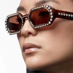 Swarovski Sunglasses Octagon Shape, Pavé, SK0345 52E, Brown 10 Swarovski Sunglasses Octagon Shape, Pavé, SK0345 52E, Brown -Jewelry Store sunglasses octagon shape pavC3A9 sk0345 52e brown swarovski 5627866 2