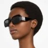 Swarovski Sunglasses Octagon Shape, SK0387 01A, Black -Jewelry Store sunglasses octagon shape sk0387 01a black swarovski 5649034