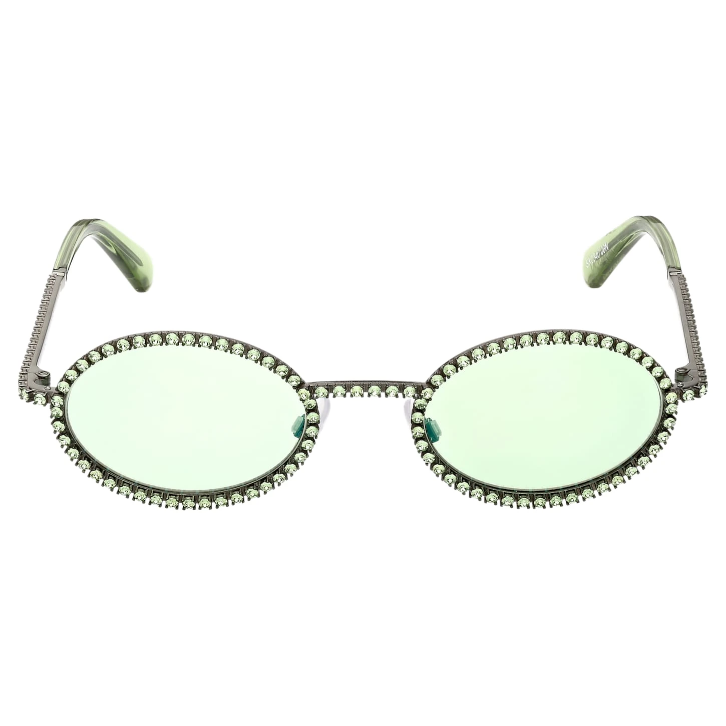 Swarovski Sunglasses Oval Shape, Pavé, SK0340 08N, Green 5 Swarovski Sunglasses Oval Shape, Pavé, SK0340 08N, Green - Image 3