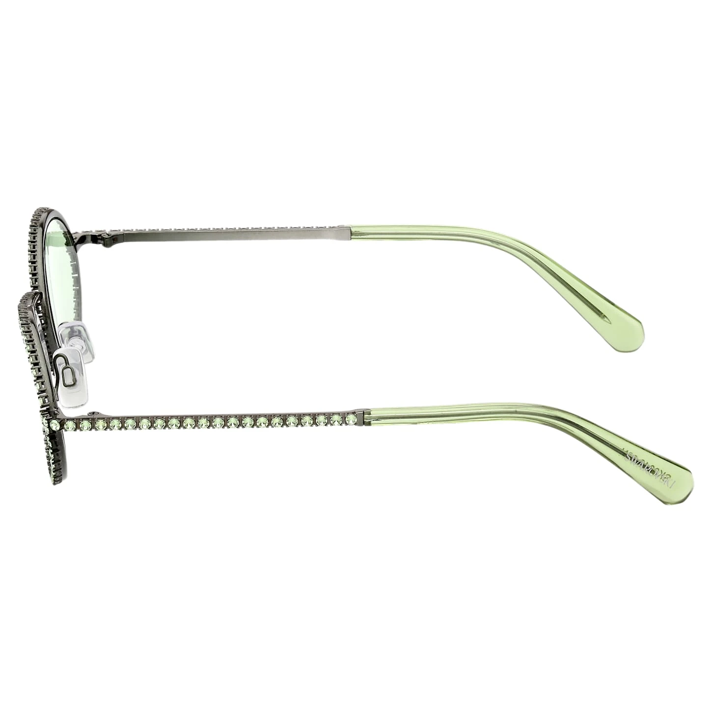 Swarovski Sunglasses Oval Shape, Pavé, SK0340 08N, Green 6 Swarovski Sunglasses Oval Shape, Pavé, SK0340 08N, Green - Image 4