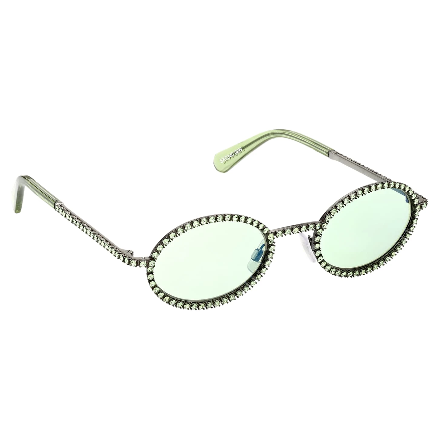 Swarovski Sunglasses Oval Shape, Pavé, SK0340 08N, Green 11 Swarovski Sunglasses Oval Shape, Pavé, SK0340 08N, Green - Image 9