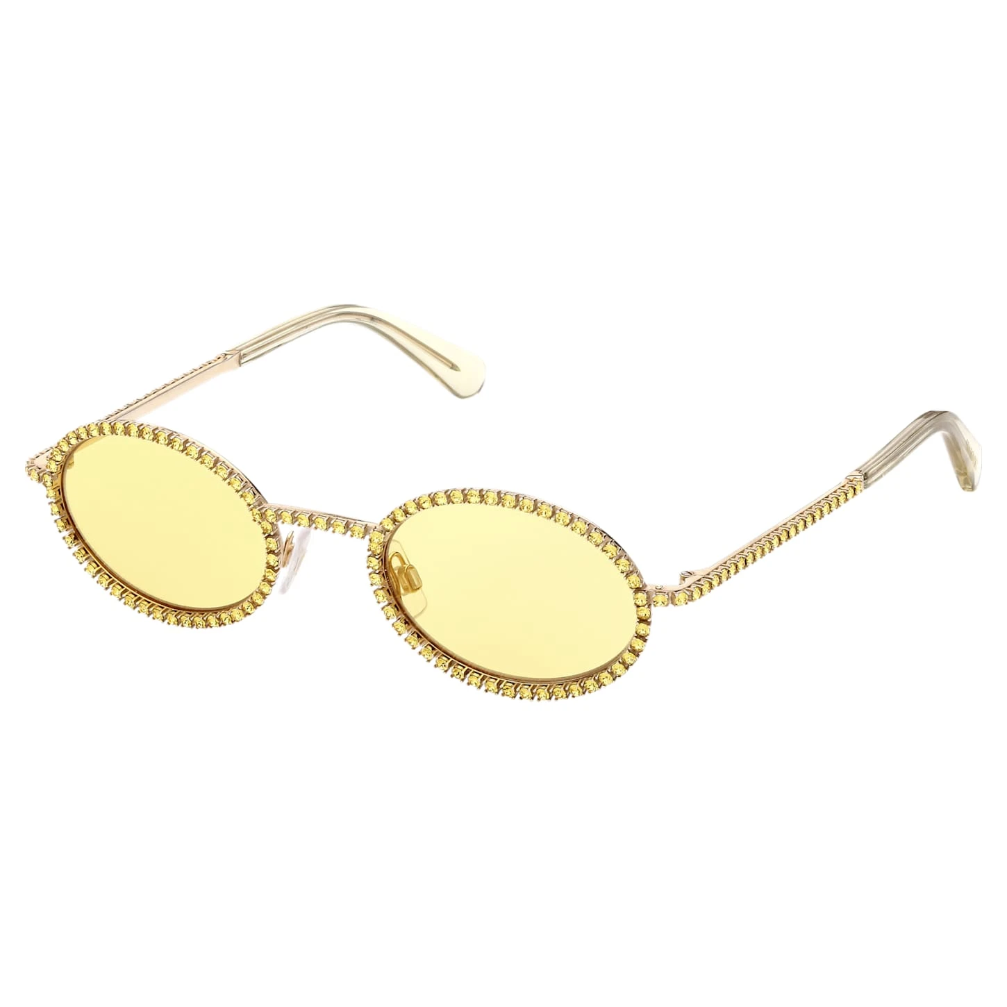 Swarovski Sunglasses Oval Shape, Pavé, SK0340 32L, Yellow 4 Swarovski Sunglasses Oval Shape, Pavé, SK0340 32L, Yellow - Image 2