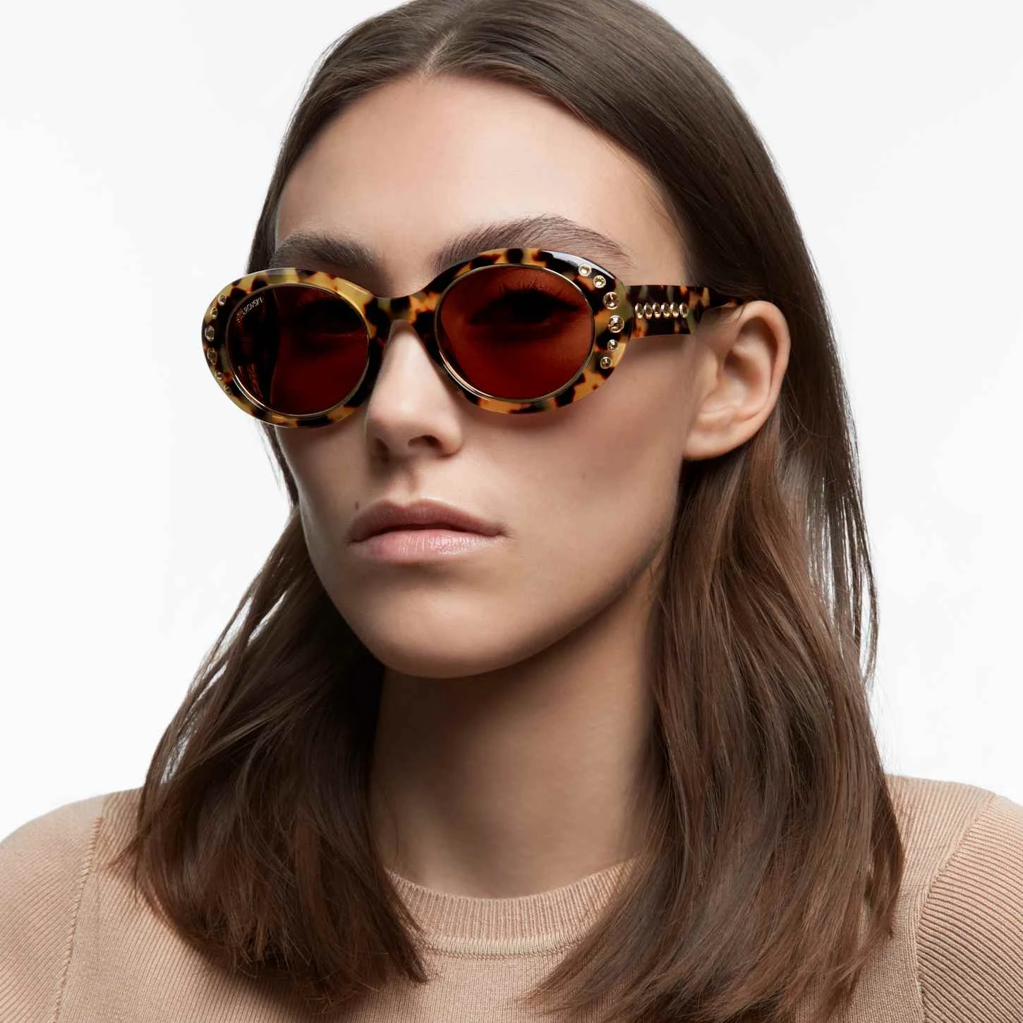 Swarovski Sunglasses Oversized, Pavé, SK0346 52E, Brown 3 Swarovski Sunglasses Oversized, Pavé, SK0346 52E, Brown