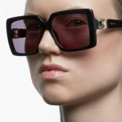 Swarovski Sunglasses Oversized, Square Shape, SK0351 01A, Black 10 Swarovski Sunglasses Oversized, Square Shape, SK0351 01A, Black -Jewelry Store sunglasses oversized square shape sk0351 01a black swarovski 5625305 2