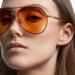 Swarovski Sunglasses Pilot Shape, Gradient Tint, SK0343-H 36F, Brown -Jewelry Store sunglasses pilot shape gradient tint sk0343 h 36f brown swarovski 5625294 2