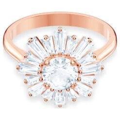 Swarovski Sunshine Ring Mixed Cuts, Sun, White, Rose Gold-tone Plated -Jewelry Store sunshine ring mixed cuts sun white rose gold tone plated swarovski 5459599 1