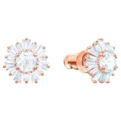 Swarovski Sunshine Stud Earrings Mixed Cuts, Sun, White, Rose Gold-tone Plated -Jewelry Store sunshine stud earrings mixed cuts sun white rose gold tone plated swarovski 5459597 2