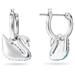 Swarovski Iconic Swan Drop Earrings Swan, Blue, Rhodium Plated -Jewelry Store swarovski iconic swan drop earrings swan blue rhodium plated swarovski 5512577 3